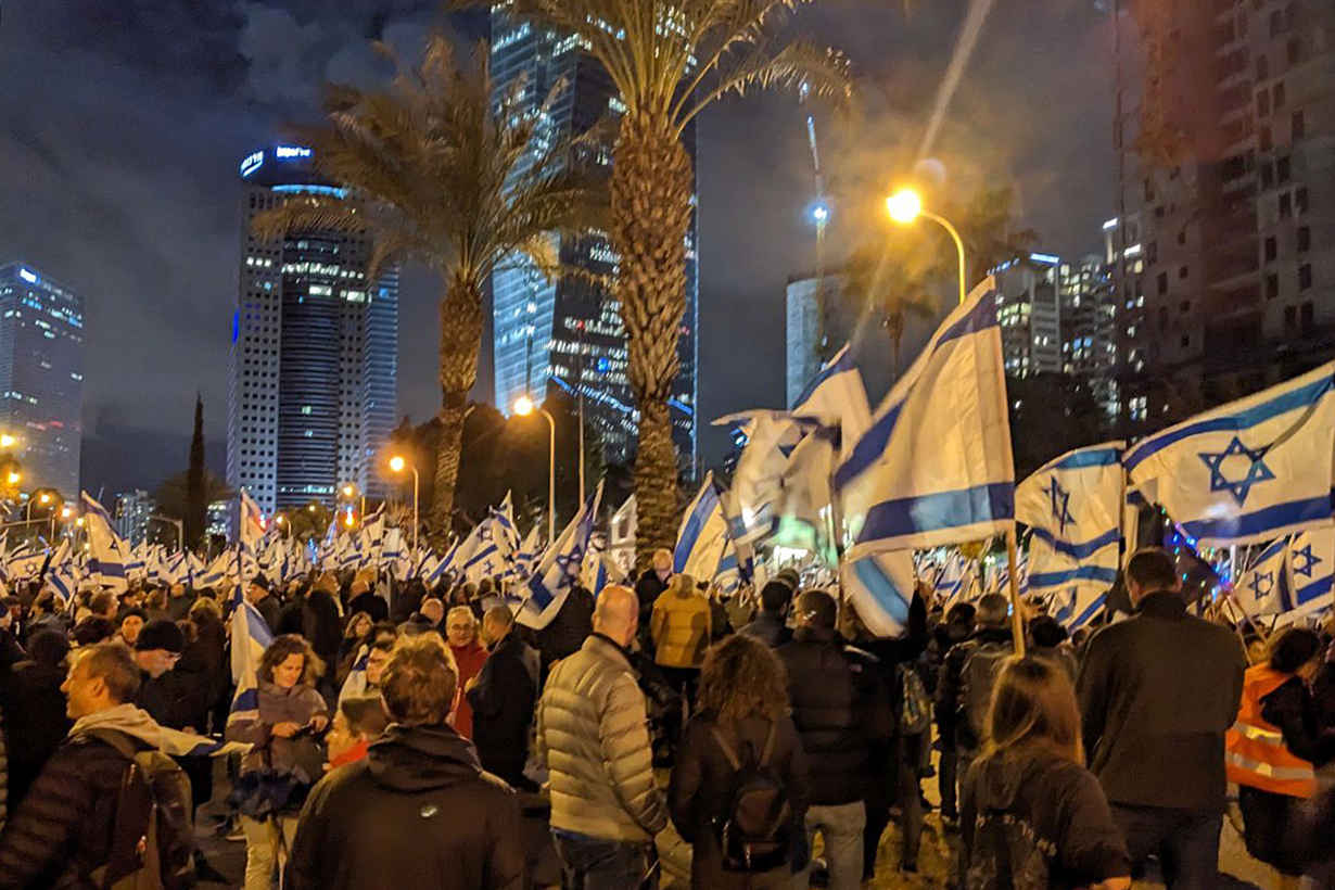 Demonstration in Tel Aviv (Foto: Dr. Lutz Robbers)