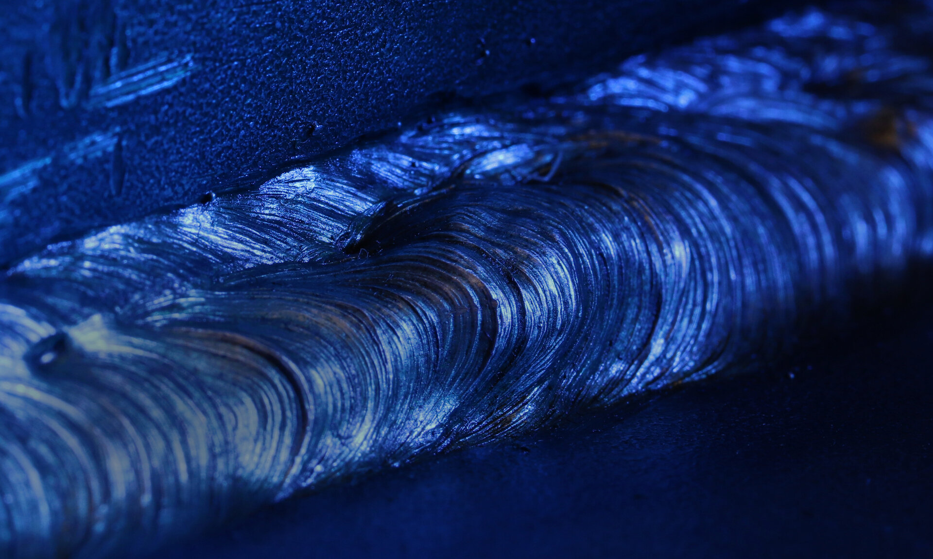 Hochaufgelöste Detailansicht einer Schweißnahtoberfläche (Foto: Piet Meyer/Jade HS)